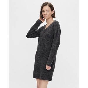 Lockhart Gray Cashmere Womens Long Sleeve Sweater Dress